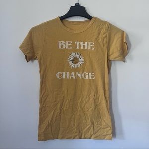 Yellow Be The Change Short Sleeve - Size S